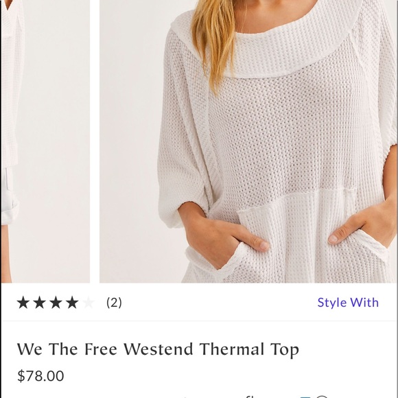 NWT- Free People We The Free Westend Thermal Top - Picture 3 of 4